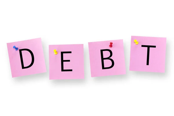Debt Concept on White — Stock Photo, Image