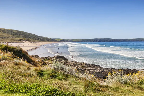 Woolacombe Beach Devon İngiltere'de — Stok fotoğraf