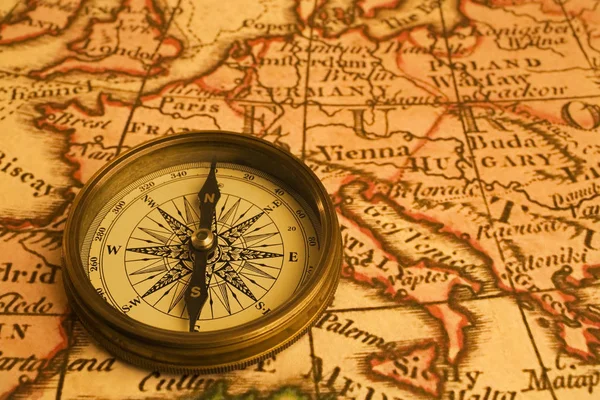 Compass and Map of Europe