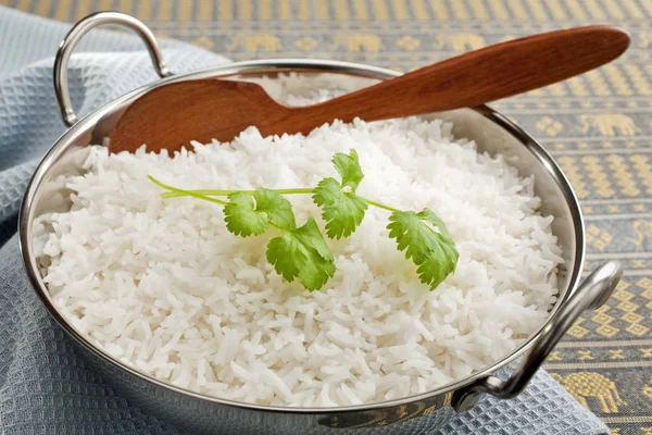 Basmati rijst en koriander — Stockfoto