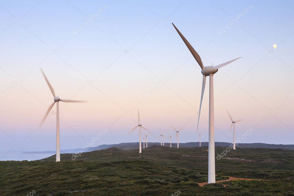 Wind Turbines before Dawn, Albany Wind Farn, Western Australia