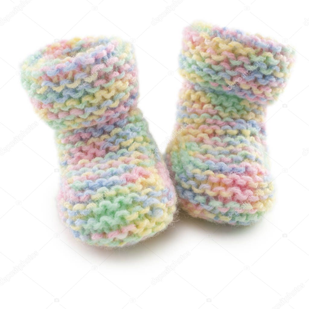 Baby Booties in Multi Coloured Yard