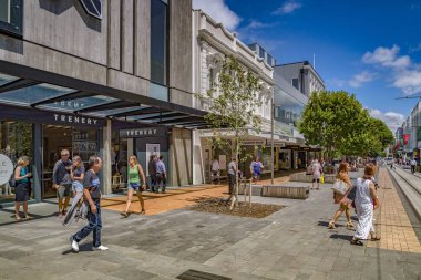 Cashel Caddesi 'nde Christchurch Yeni Zelanda Alışveriş Merkezi
