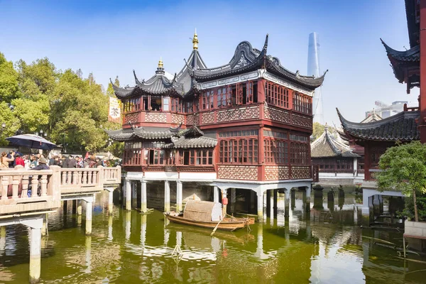 Nine Turn Bridge und das Huxinting Teehaus, shanghai, China — Stockfoto