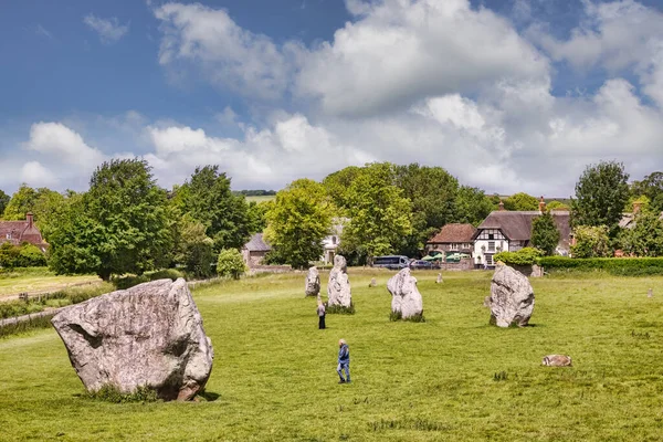 Avebury Stone Circle and Village, Wiltshire, Reino Unido — Foto de Stock