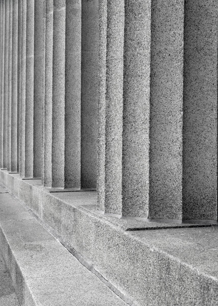 Row of classic columns 