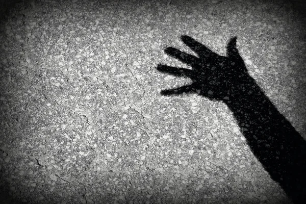 Σκιώδης εικόνα χέρι — Φωτογραφία Αρχείου