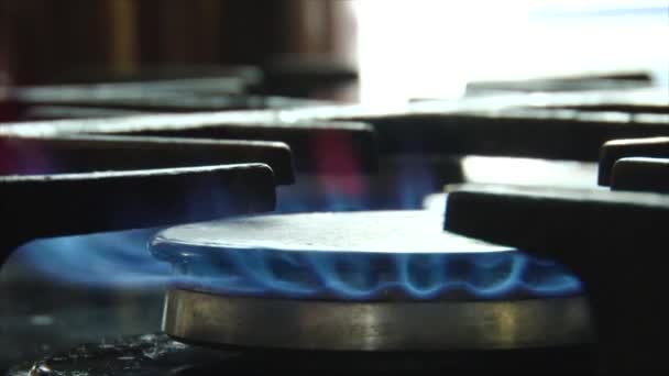 Igniion blue natural gas — Stock Video