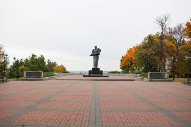 Kaniv, Ukrayna - 5 Ekim 2019: İkinci Dünya Savaşı Kahramanları Anıtı