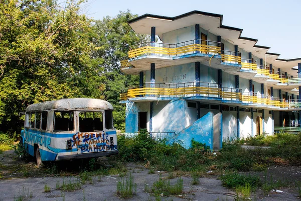 Kaniv Ucrânia Julho 2016 Hotel Abandonado Tarasova Gora — Fotografia de Stock