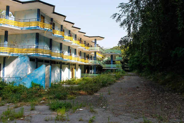 Kaniv Ucrania Julio 2016 Hotel Abandonado Tarasova Gora — Foto de Stock