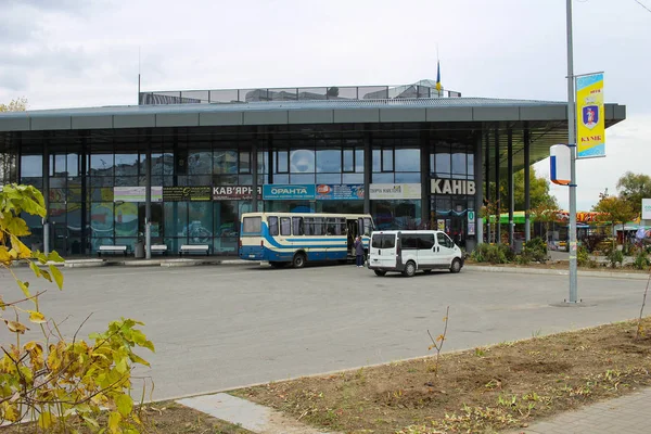 Kaniv Ukraina Października 2019 Dworzec Autobusowy Kanivie — Zdjęcie stockowe