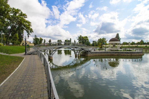 Krementschuk Ukraine September 2019 Zentraler Stadtgarten Mit See — Stockfoto