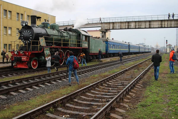 Cherkasy Ucraina Novembre 2019 Locomotiva Vapore 251 Sulla Stazione Cherkasy — Foto Stock