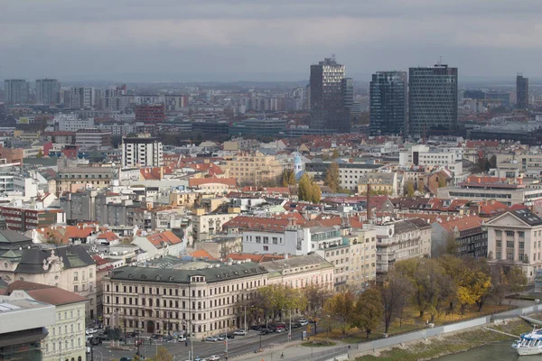 Bratislava Slovensko Listopadu 2019 Pohled Mostu Snp Bratislavské Staré Město — Stock fotografie