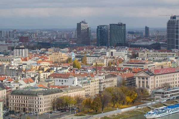 Bratislava Slovensko Listopadu 2019 Pohled Mostu Snp Bratislavské Staré Město — Stock fotografie