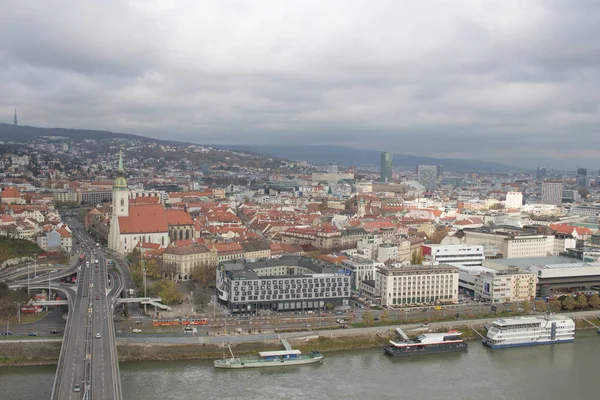 Bratislava Slovakia November 2019 View Snp Bridge Bratislava Old Town — Stock Photo, Image