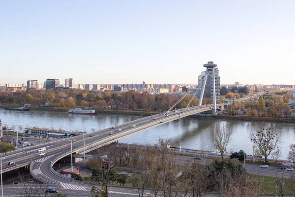 Bratislava Slowakije November 2019 Most Snp Beter Bekend Als Most — Stockfoto