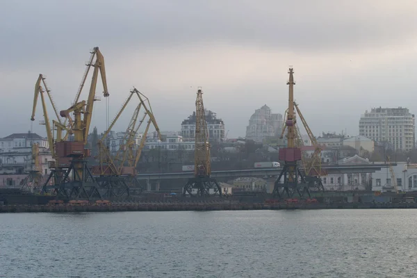 Odesa Ukrayna Kasım 2019 Ukrayna Karadeniz Kıyısındaki Odesa Limanı — Stok fotoğraf