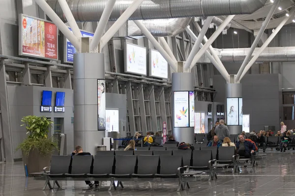 Odesa, Ukrayna - 17 Kasım 2019: Odesa Uluslararası Havalimanı, yeni terminal (Ods)