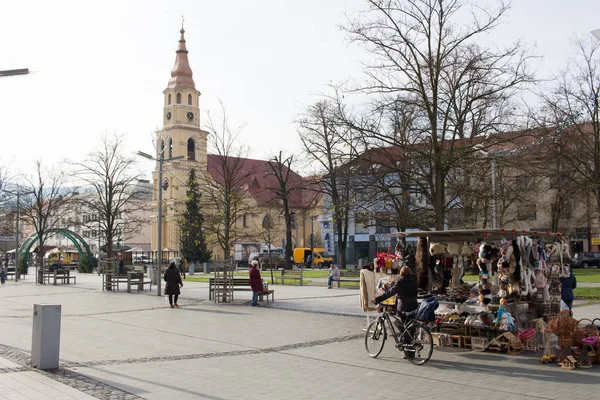 Zvolen Eslováquia Novembro 2019 Praça Central Zvolen — Fotografia de Stock