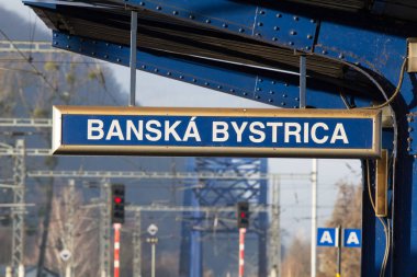 Banska Bystrica, Slovakya - 19 Kasım 2019: Banska Bystrica Tren İstasyonu 
