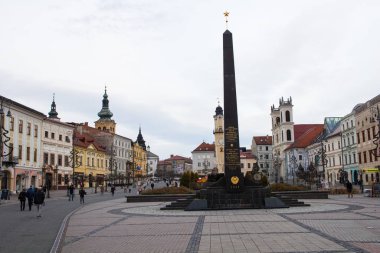 Banska Bystrica, Slovakya - 19 Kasım 2019: Sovyet Ordusu 'nun şehit askerleri anıtı 