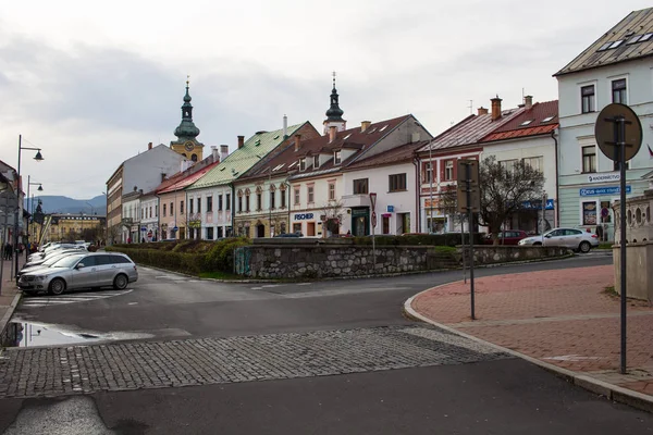 Bańska Bystrzyca Słowacja Listopada 2019 Ulica Dolna Starym Mieście Bańskiej — Zdjęcie stockowe