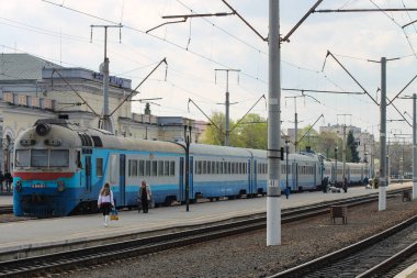 Smila, Ukrayna - 3 Mayıs 2017: Tarasa Shevchenko Tren İstasyonu