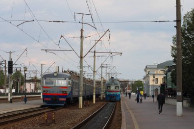 Smila, Ukrayna - 3 Mayıs 2017: Tarasa Shevchenko Tren İstasyonu