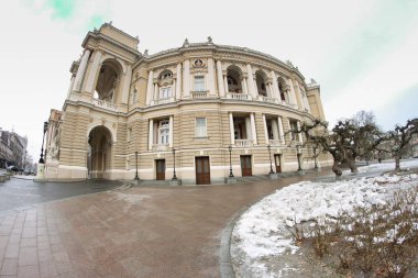Odesa, Ukrayna - 29 Ocak 2017: Odessa Ulusal Opera ve Bale Akademik Tiyatrosu