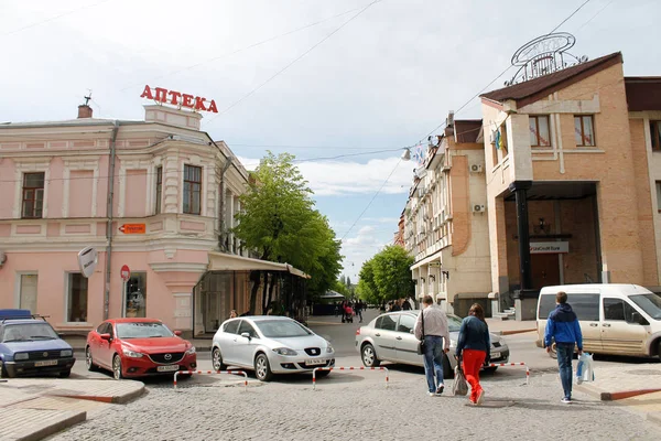 ウクライナクロピヴニツキー2017年4月30日旧市街中心部の建物 — ストック写真