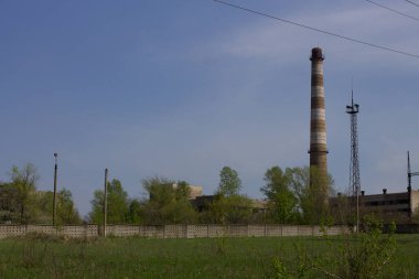 Svetlovodsk, Ukrayna yakınlarındaki sanayi manzarası