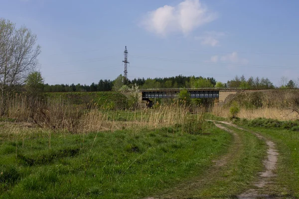 Промышленный Ландшафт Районе Светловодска Украина — стоковое фото