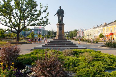 Berdyansk, Ukrayna - 19 Temmuz 2018: Kont Vorontsov Anıtı