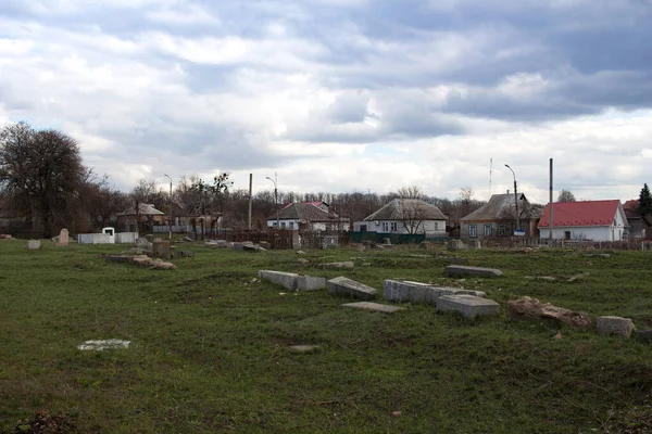 Смила Украина Марта 2020 Года Еврейское Кладбище — стоковое фото