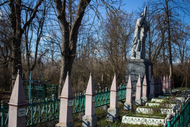 Smila, Ukrayna - 14 Mart 2020: Polonya mezarlığı 