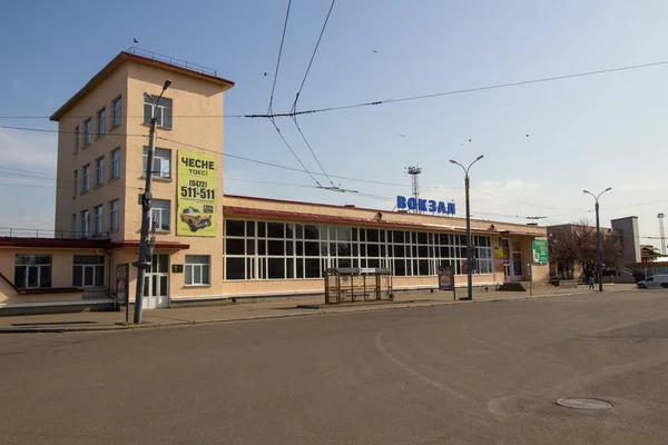 Tscherkasy Ukraine März 2020 Leerer Platz Vor Dem Bahnhof Tscherkasy — Stockfoto