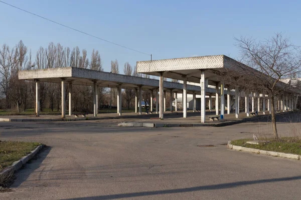 Cherkasy Ucrania Abril 2020 Plataformas Vacías Estación Autobuses Cherkasy Durante — Foto de Stock