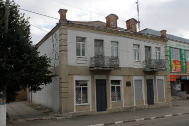 Bohuslav, Ukrayna - 30 Eylül 2018: Bohuslav 'daki eski bina