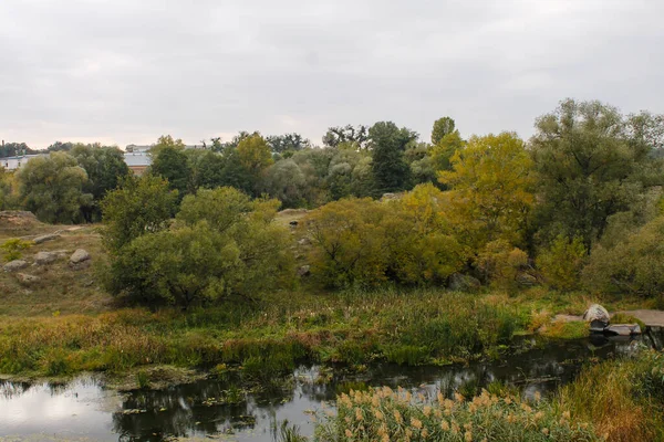 Bohuslav Ukraine September 2018 Granite Banks Ros River Bohuslav — 图库照片