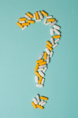 Bir soru işareti şeklinde Tablet.