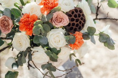 güzel bahar buket çiçek arka plan üzerinde yakın çekim fotoğraf