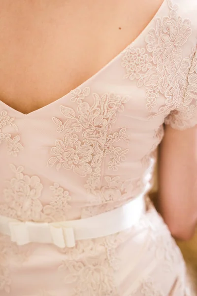 Elegant wedding dress with gorgeous fabric