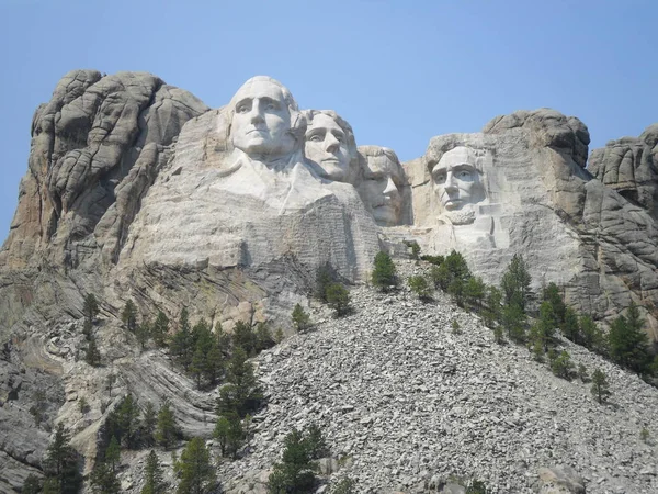 Washington Jefferson Roosevelt Loncoln Mount Rushmore National Memorial Dakota Del — Foto de Stock