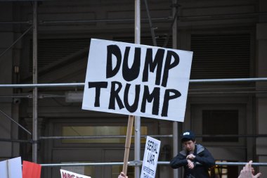 Başkan Donald Trump protesto