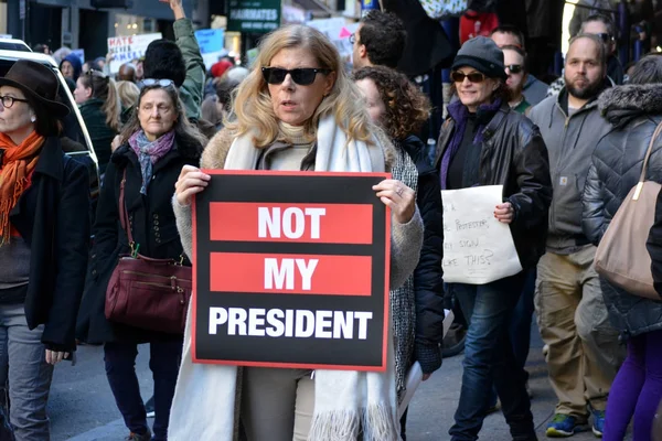 Protesto do Presidente Donald Trump — Fotografia de Stock