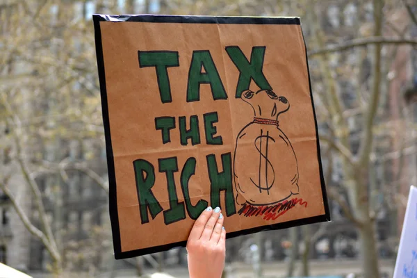 Налоговый марш в Нью-Йорке — стоковое фото