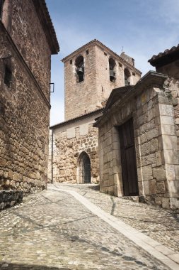 Poza de la Sal, Burgos 'un kuzeyinde Las Merindades, Castilla y Leon. Felix Rodriguez de la Fuente köyü. İspanya