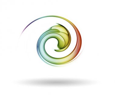 Simge, soyut logo duman. Dijital illüstrasyon